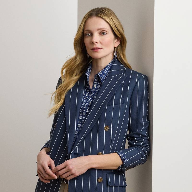 Gestreifter zweireihiger Blazer Gestreifter zweireihiger Blazer von Lauren