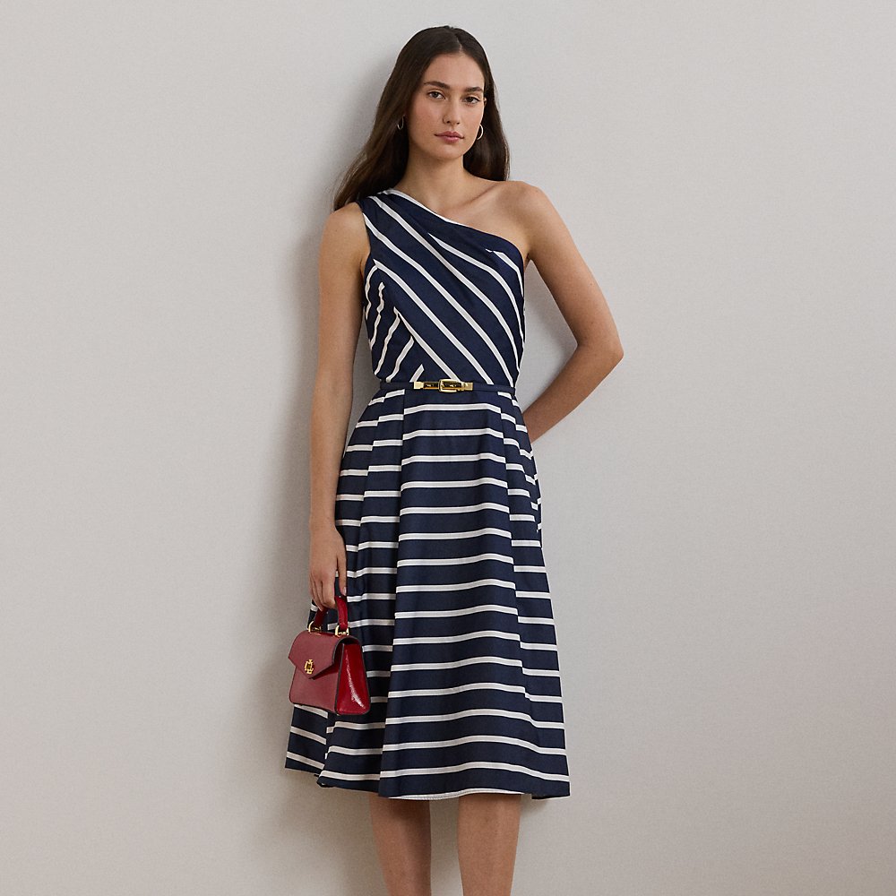 Gestreiftes Cocktailkleid mit Gürtel Gestreiftes Cocktailkleid mit Gürtel von Lauren