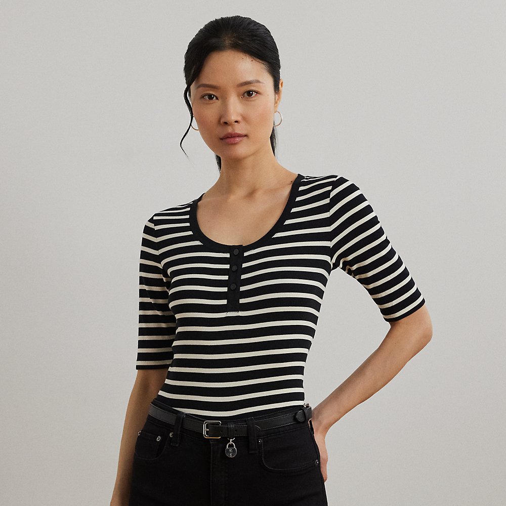Gestreiftes Henley-Oberteil von Lauren