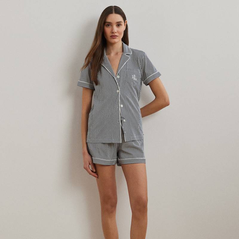 Gestreiftes Pyjama-Set mit Shorts von Lauren