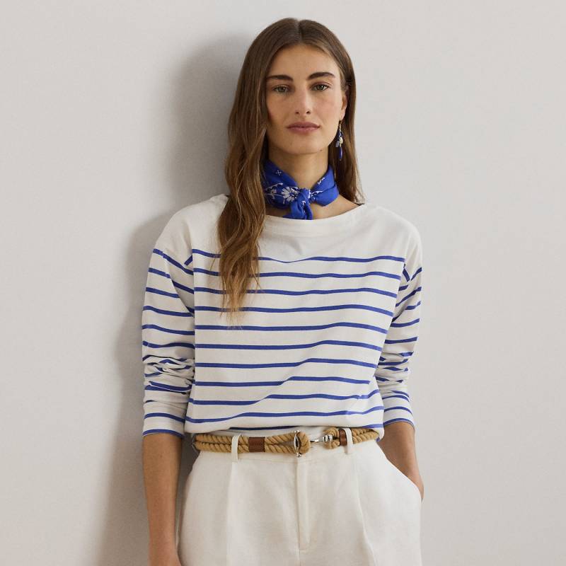 Gestreiftes Top mit U-Boot-Ausschnitt von Lauren