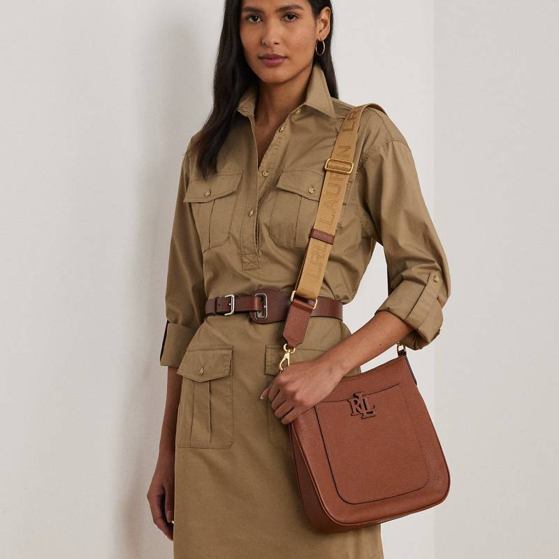 Große Narbenleder-Umhängetasche Cameryn von Lauren