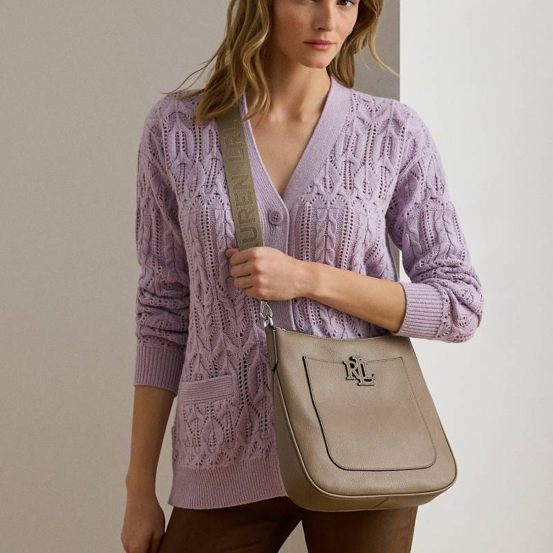 Große Narbenleder-Umhängetasche Cameryn von Lauren