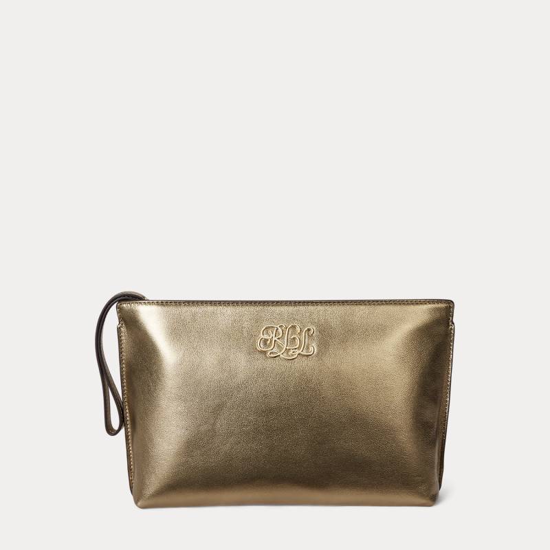 Große Pochette aus Metallic-Nappaleder von Lauren