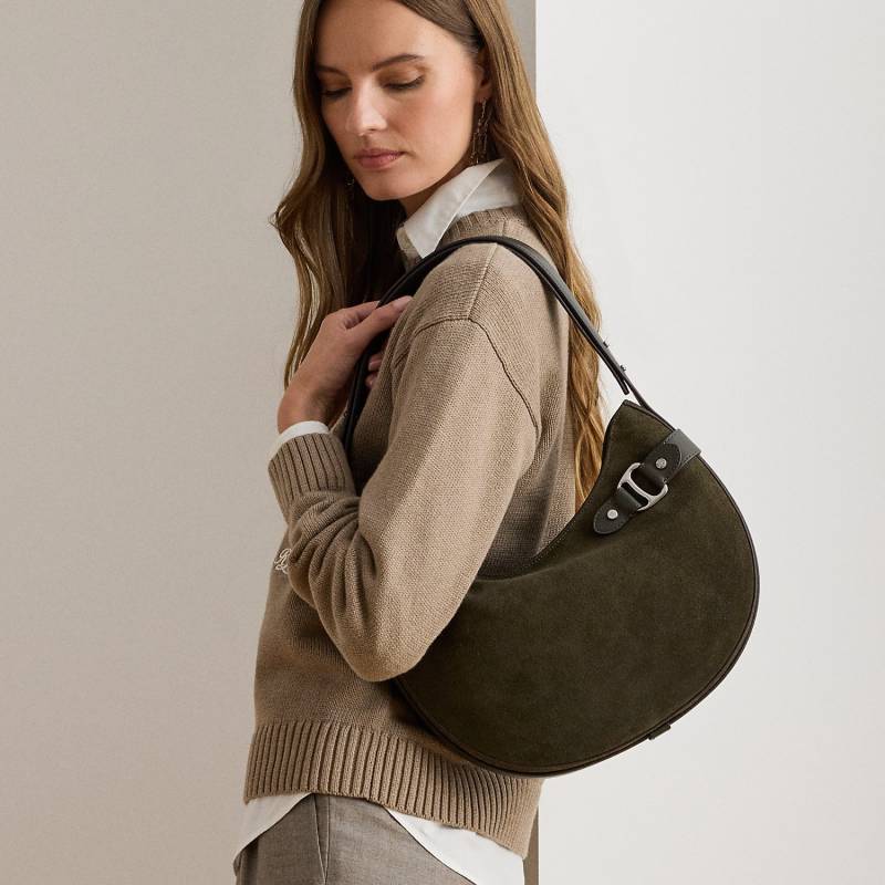 Große Schultertasche Tasha aus Wildleder von Lauren