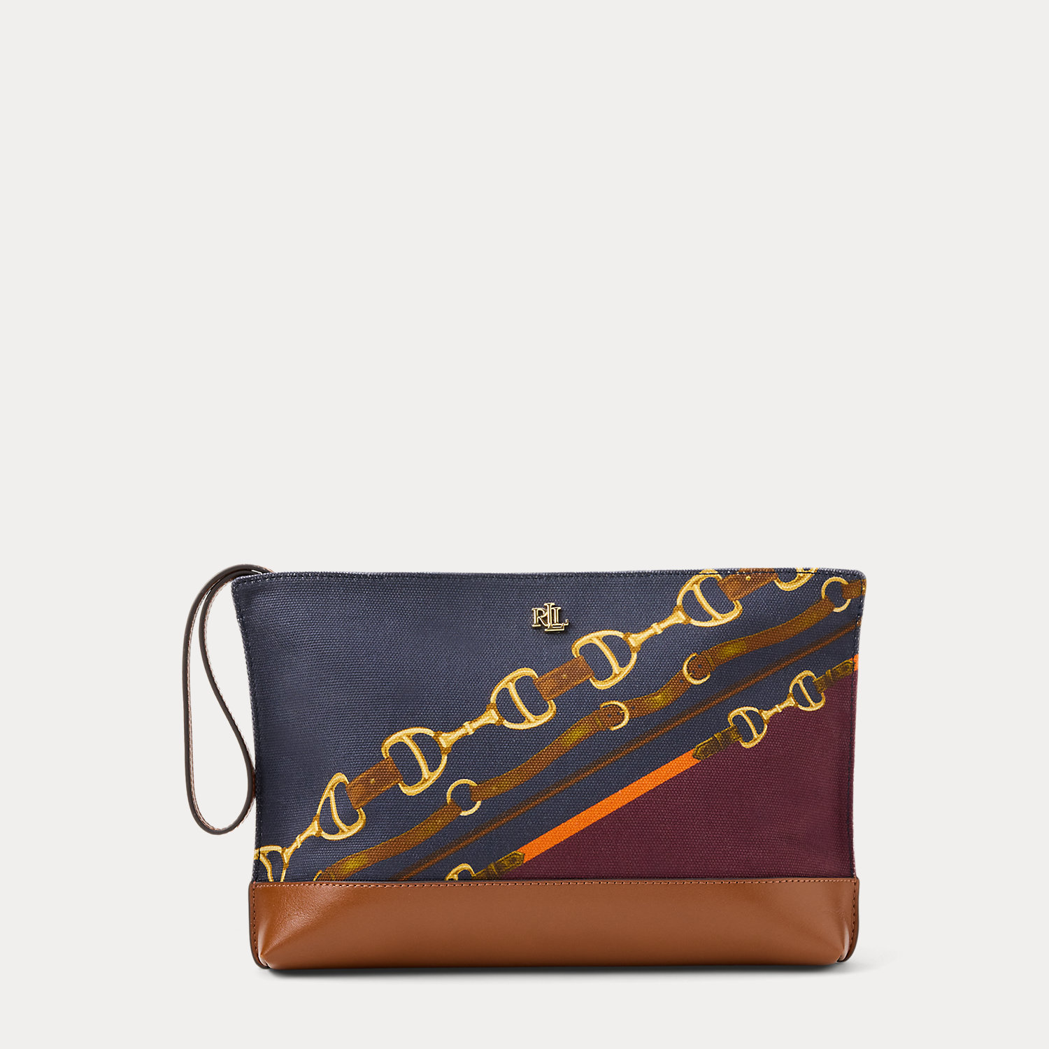Große Segeltuch-Pochette mit Gürteldruck von Lauren