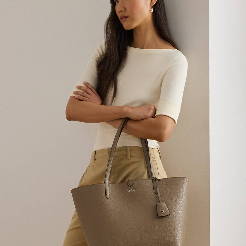 Große wendbare Kunstleder-Tragetasche von Lauren