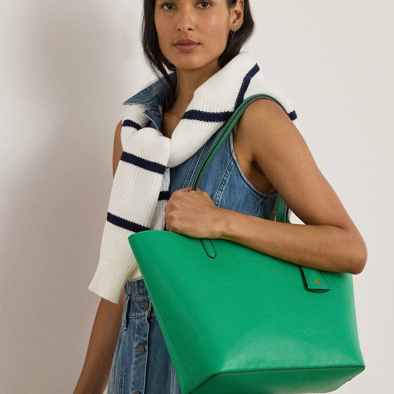 Große wendbare Kunstleder-Tragetasche von Lauren