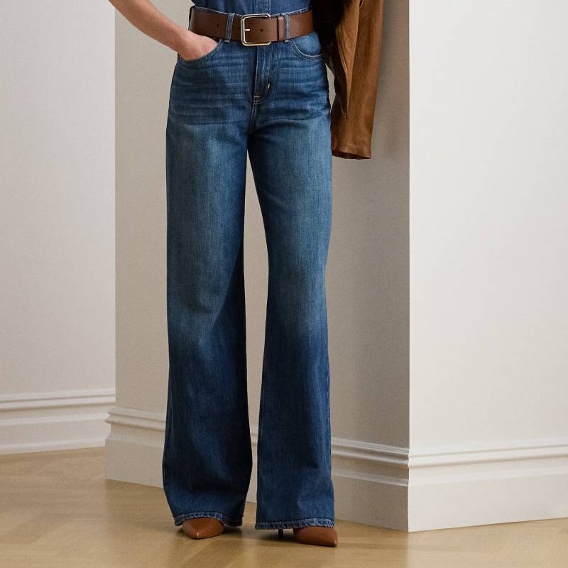 Jeans mit hoher Leibhöhe und weitem Bein von Lauren
