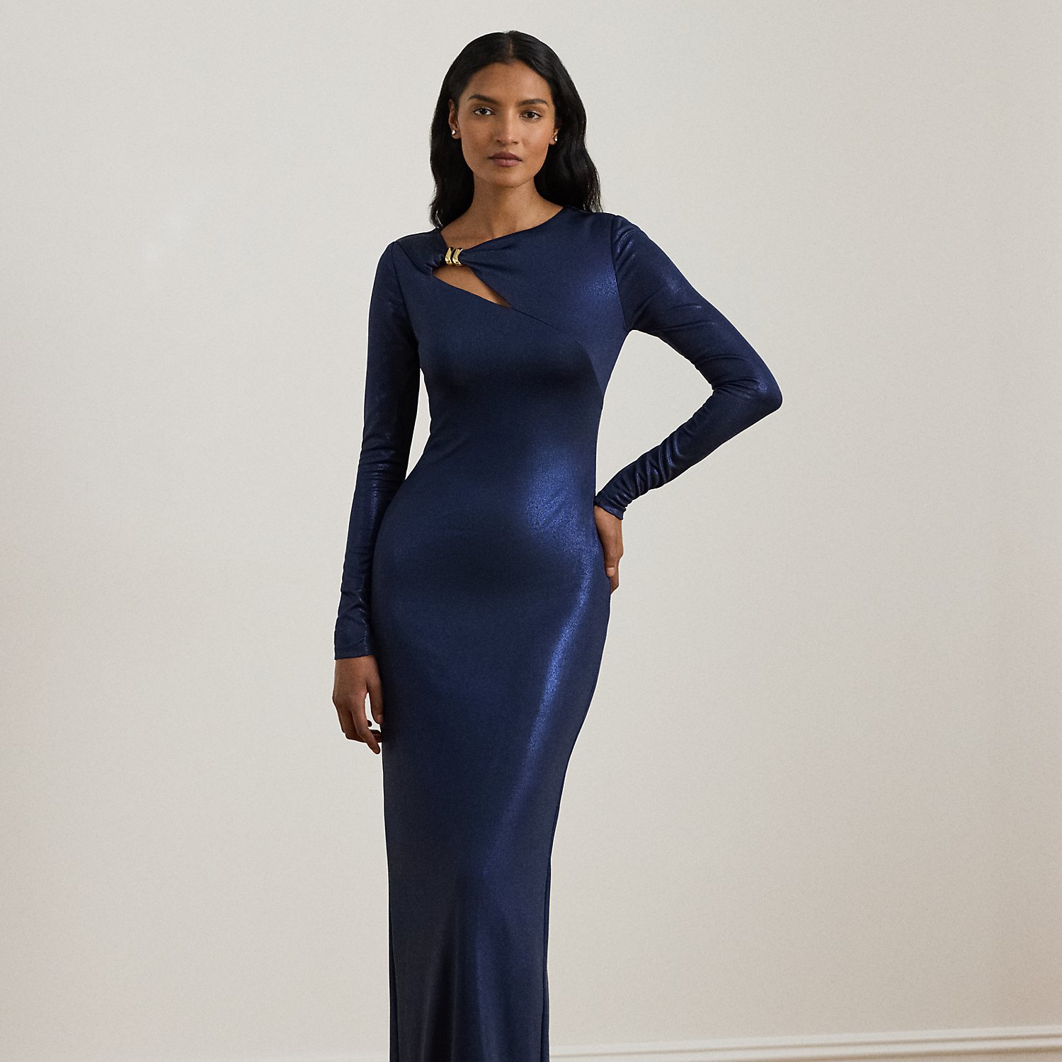 Jersey-Abendkleid mit Cutout-Detail von Lauren