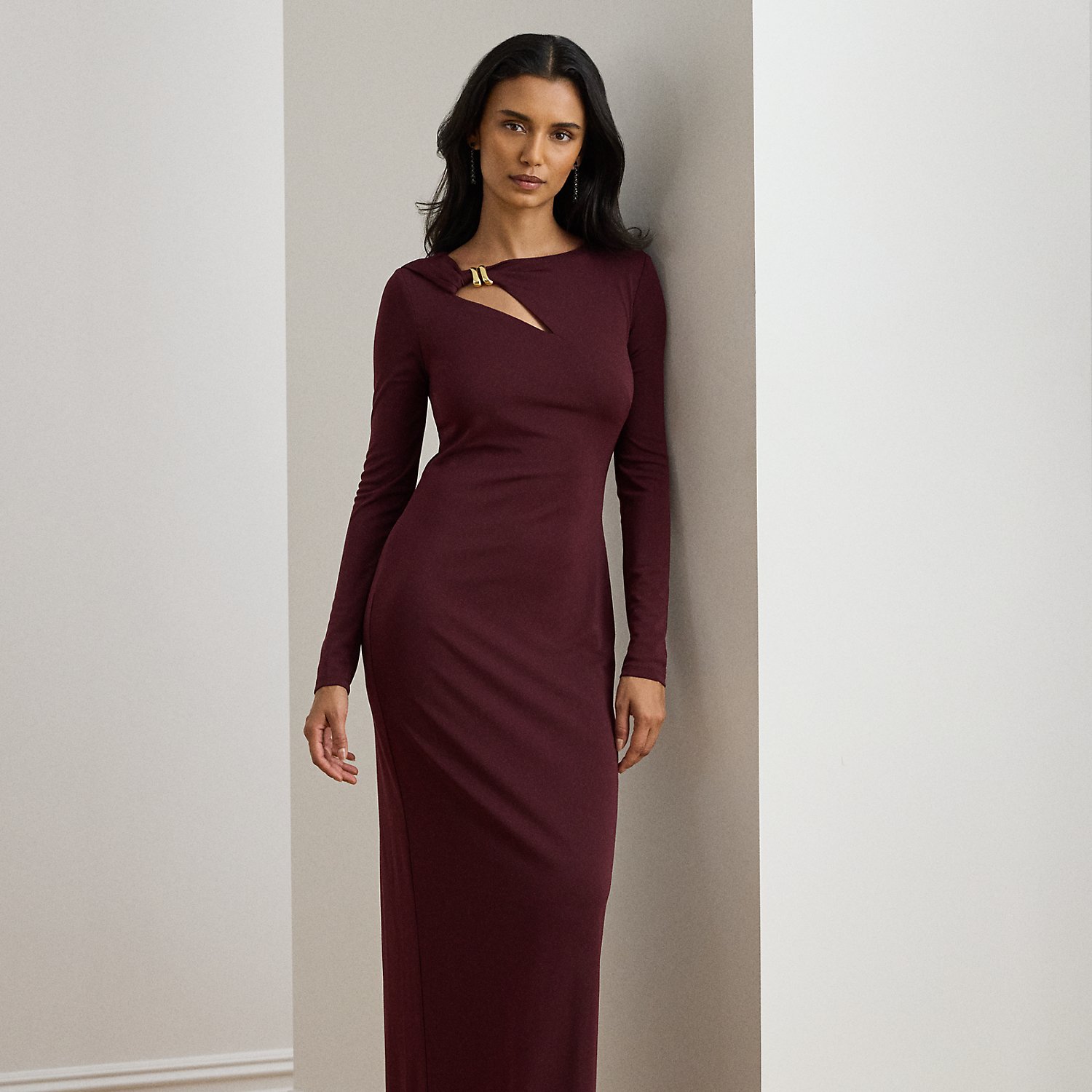 Jersey-Abendkleid mit Cutout-Detail von Lauren