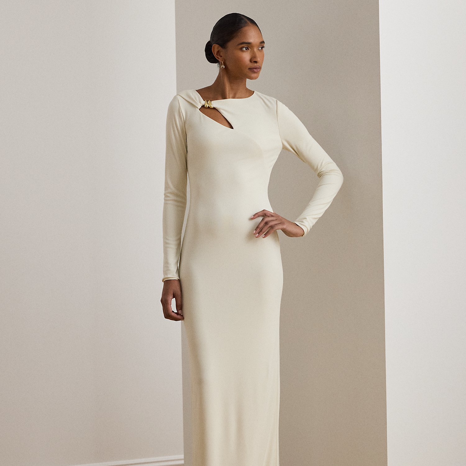 Jersey-Abendkleid mit Cutout-Detail von Lauren