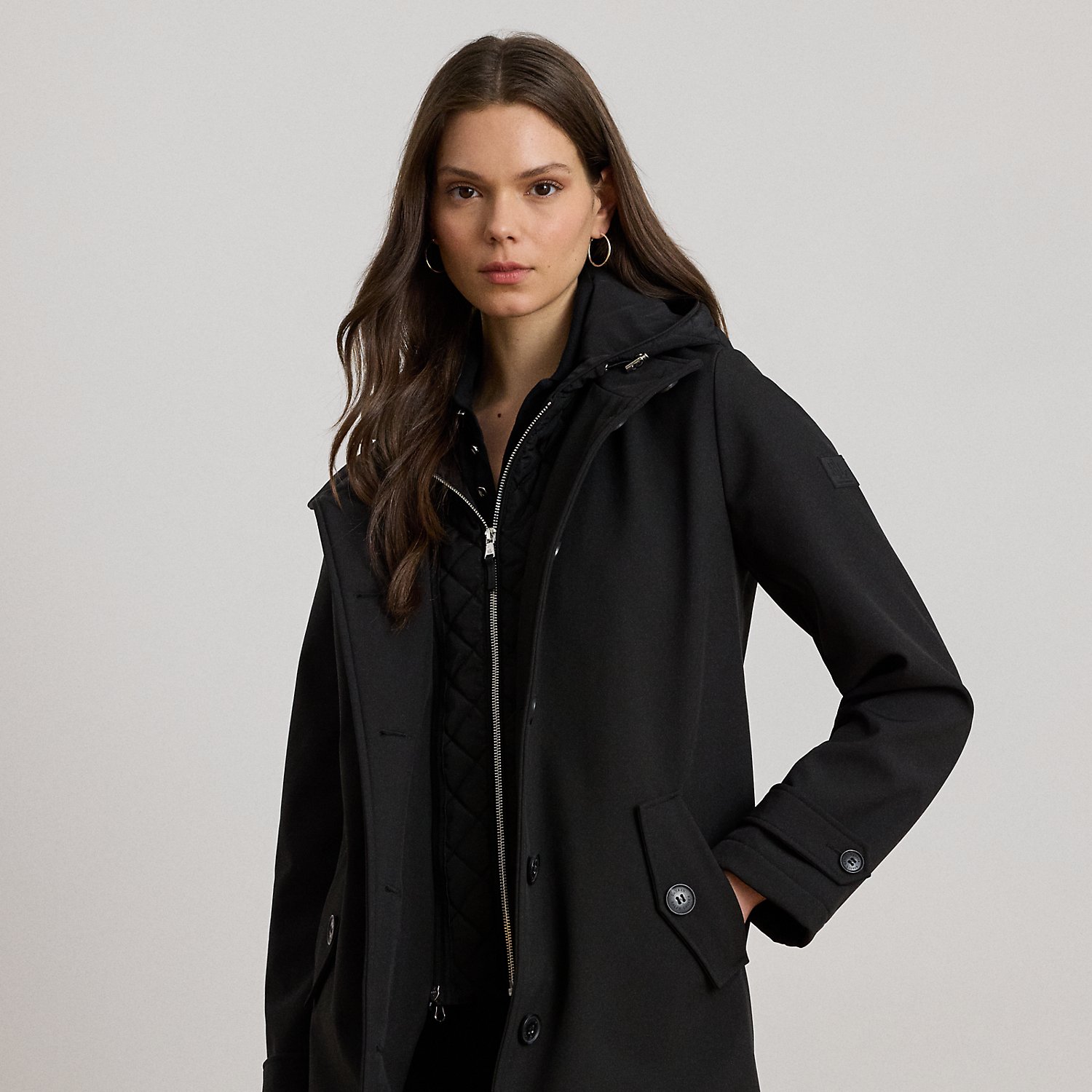 Kapuzenjacke mit Steppweste von Lauren