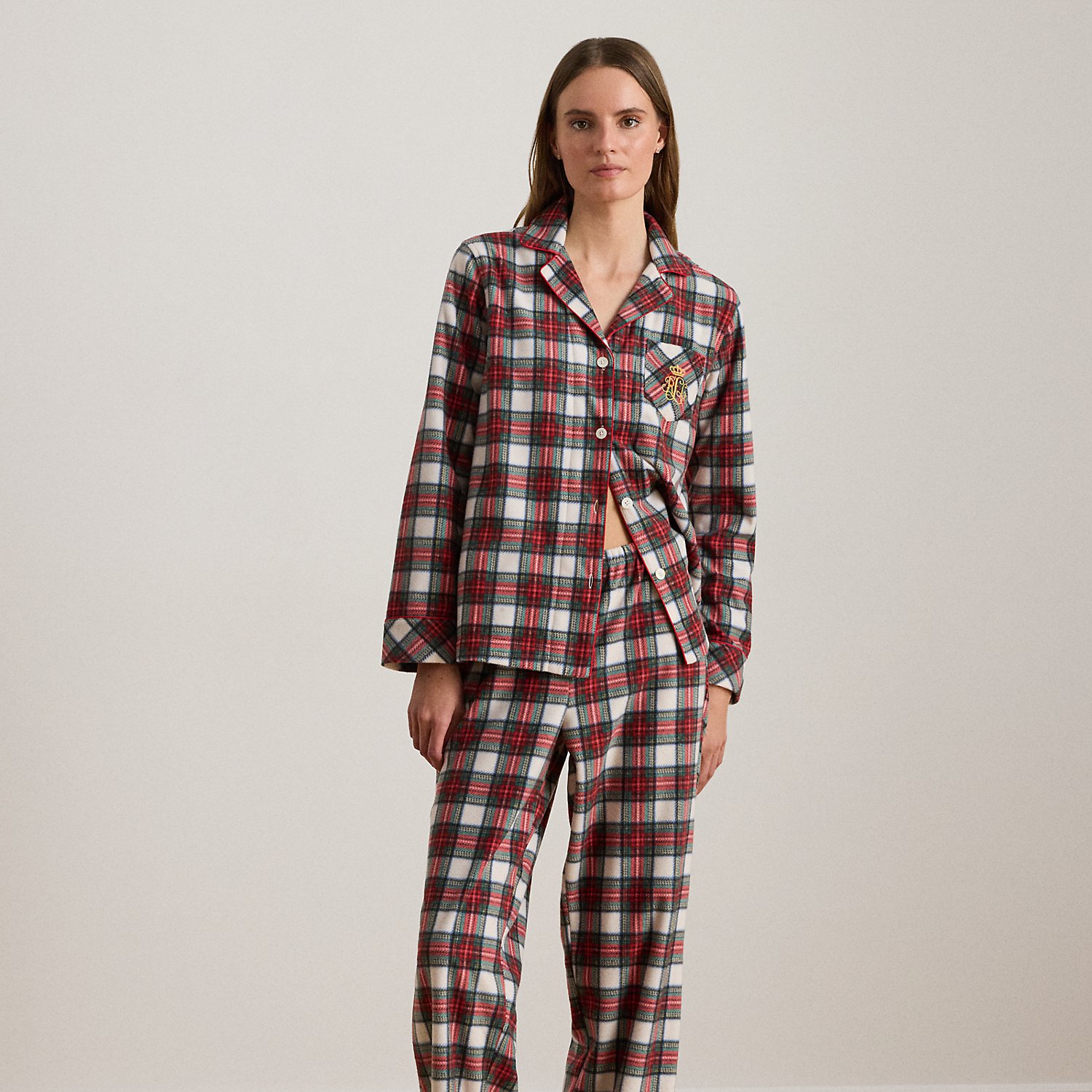 Karierter Pyjama aus Fleece Karierter Pyjama aus Fleece von Lauren