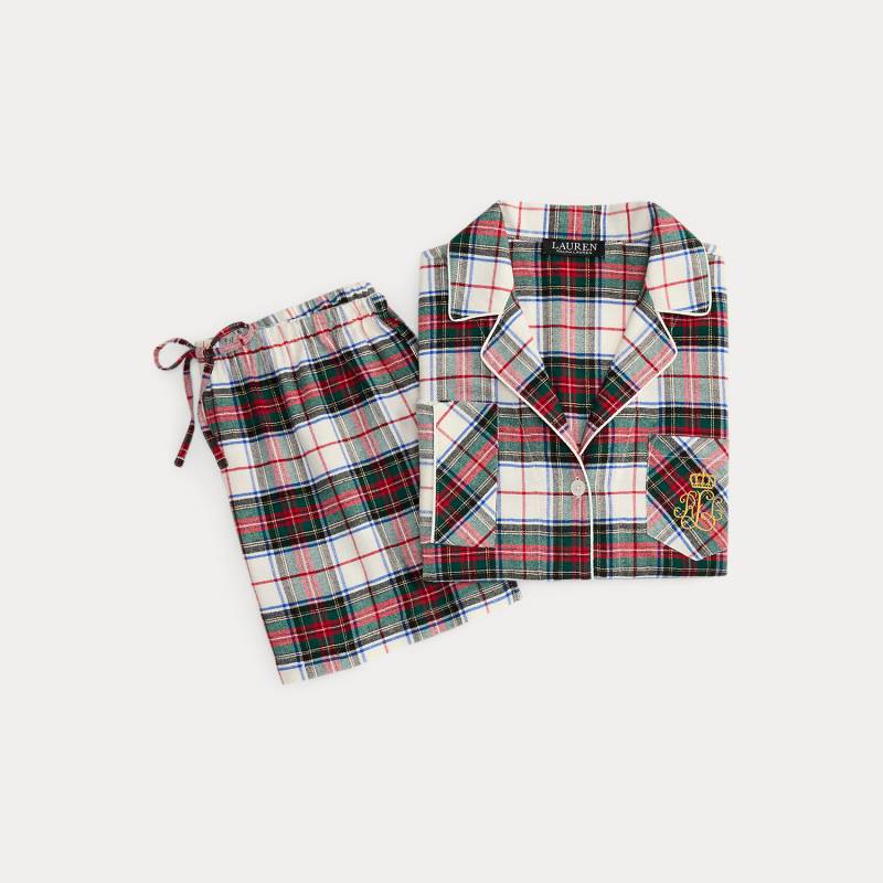 Karierter Pyjama aus angerautem Twill Karierter Pyjama aus angerautem Twill von Lauren