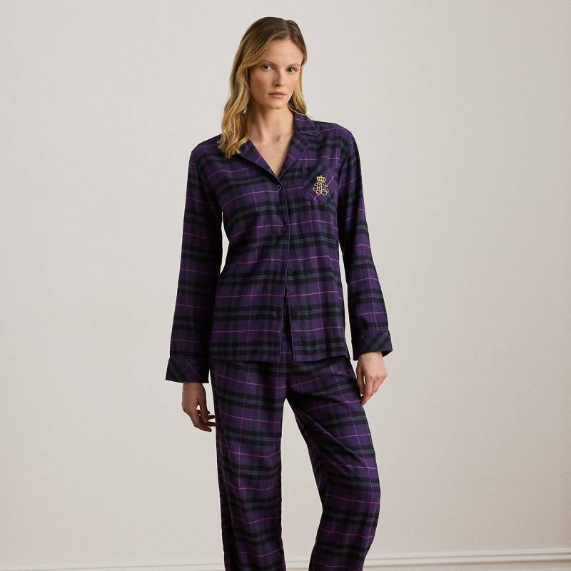 Karierter Pyjama aus angerautem Twill Karierter Pyjama aus angerautem Twill von Lauren