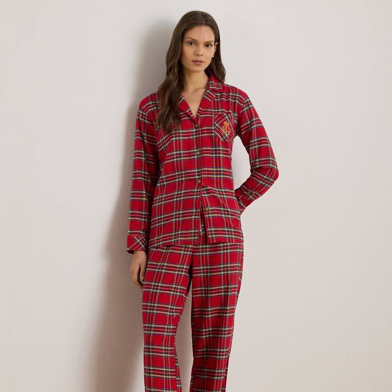 Karierter Pyjama aus angerautem Twill Karierter Pyjama aus angerautem Twill von Lauren