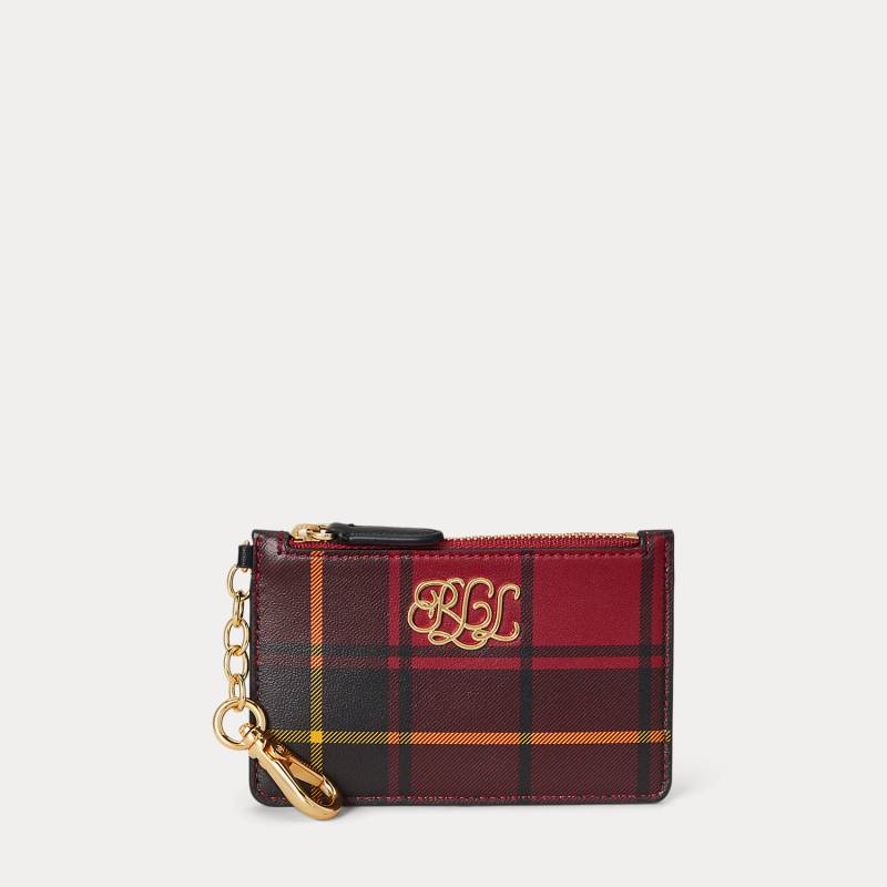 Kariertes Kartenetui aus Nappaleder von Lauren