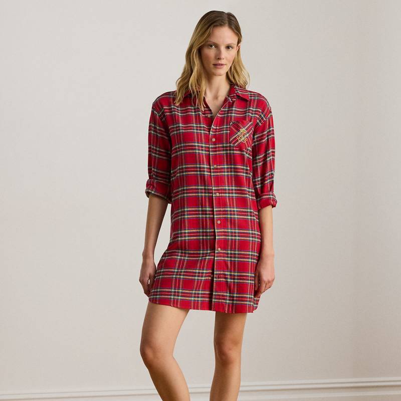 Kariertes Nachthemd aus angerautem Twill Kariertes Nachthemd aus angerautem Twill von Lauren