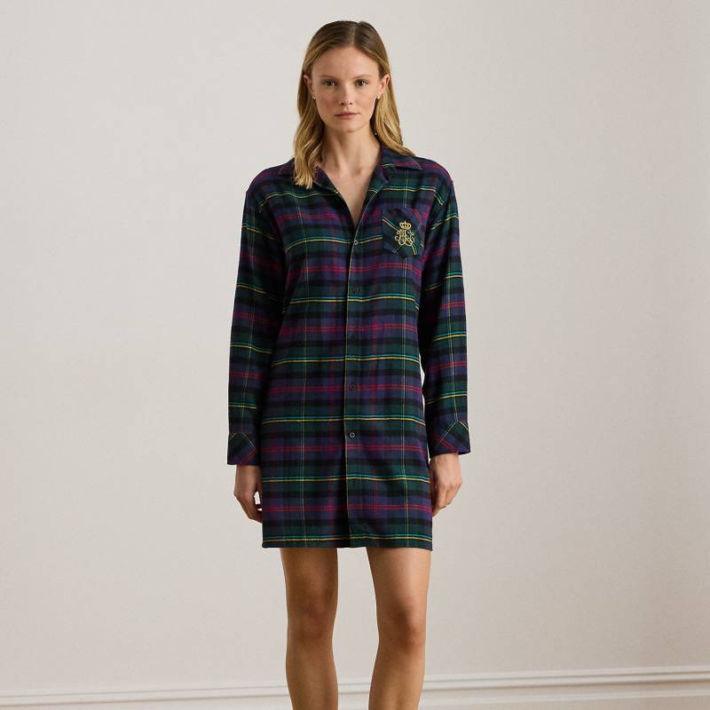 Kariertes Nachthemd aus angerautem Twill Kariertes Nachthemd aus angerautem Twill von Lauren