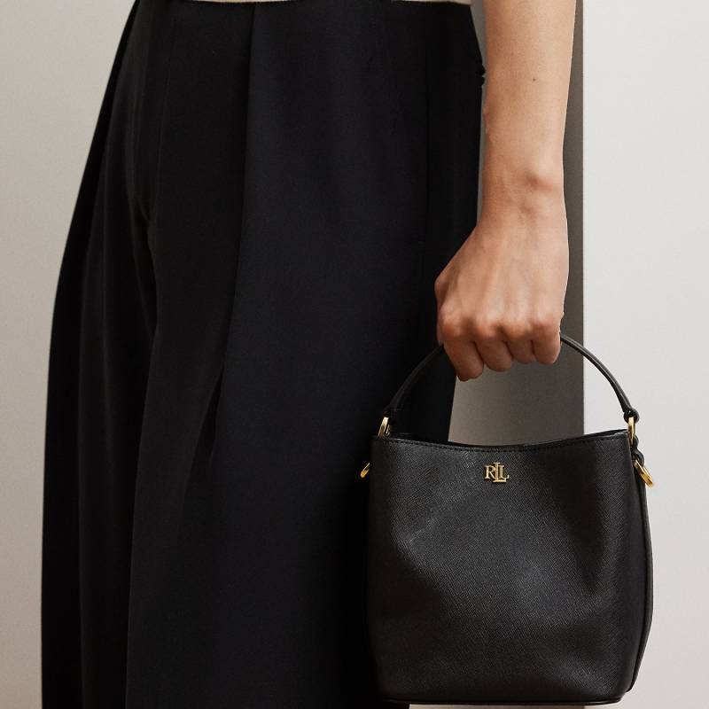 Kleine Schraffurleder-Beuteltasche Reese von Lauren