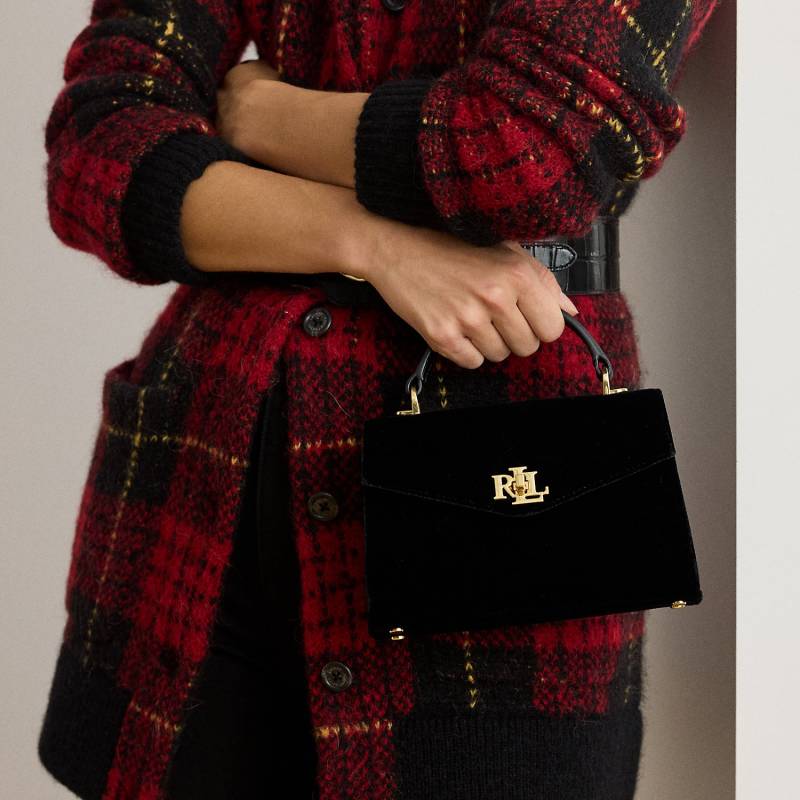 Kleine Umhängetasche Farrah aus Samt von Lauren