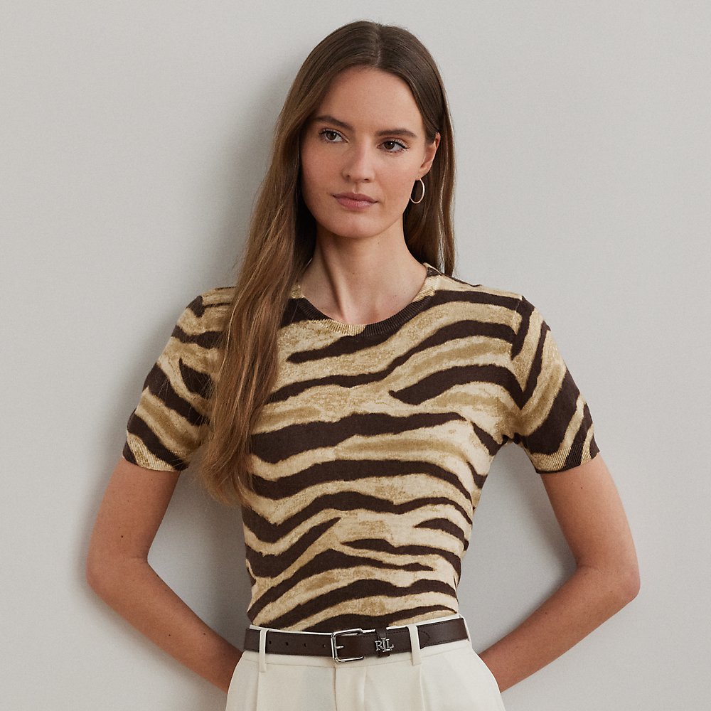 Kurzärmliger Pullover mit Druck Kurzärmliger Pullover mit Druck von Lauren