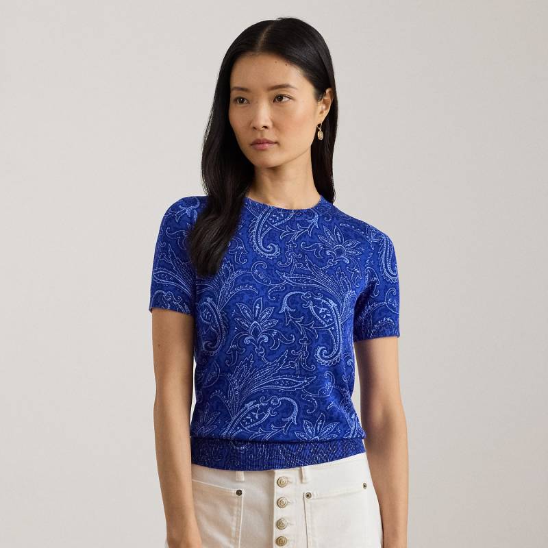 Kurzärmliger Pullover mit Paisley-Motiv von Lauren