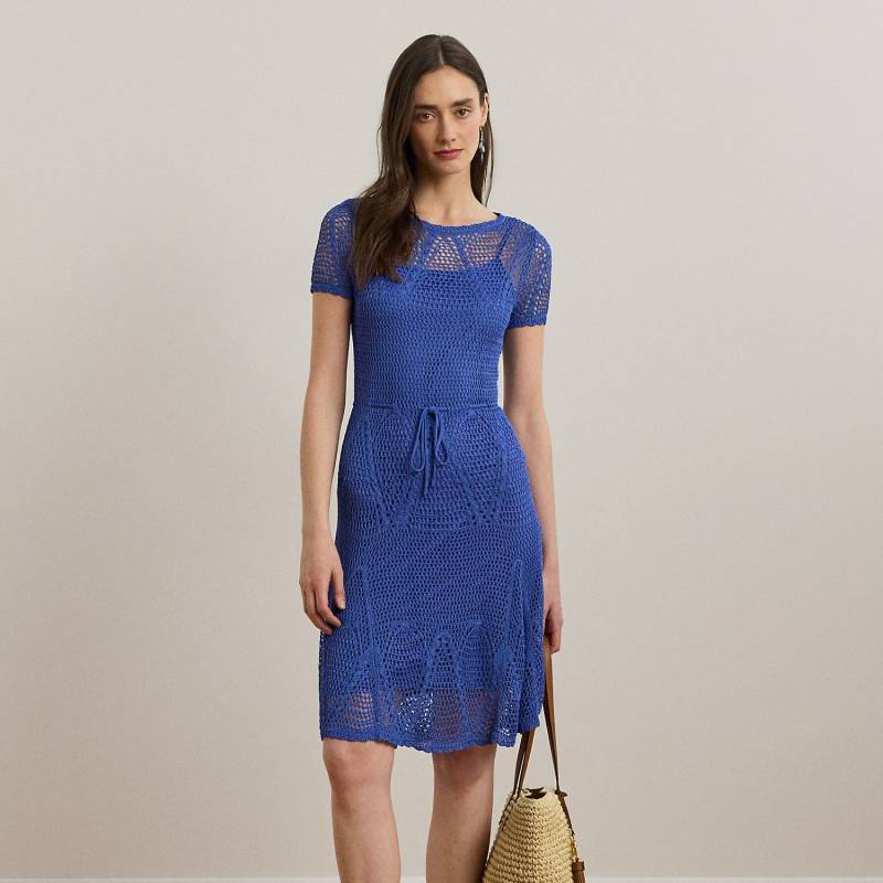 Kurzarm-Pulloverkleid mit Lochmuster Kurzarm-Pulloverkleid mit Lochmuster von Lauren