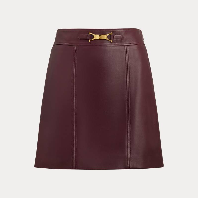 Lammleder-Minirock mit Schnalle von Lauren