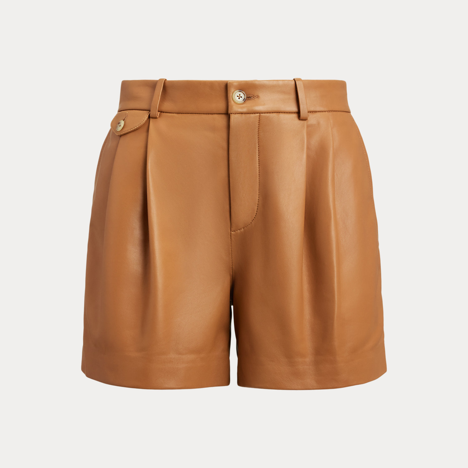 Lammleder-Shorts mit Falten von Lauren