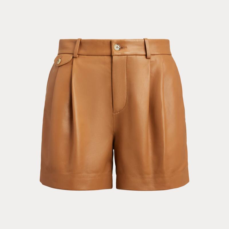 Lammleder-Shorts mit Falten von Lauren