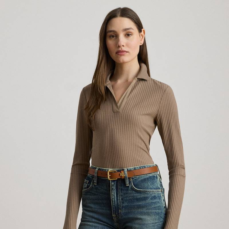 Langärmliges, geripptes Polo-Oberteil Langärmliges, geripptes Polo-Oberteil von Lauren