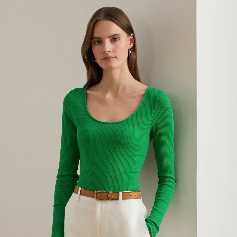 Langärmliges T-Shirt in Rippenstrick von Lauren