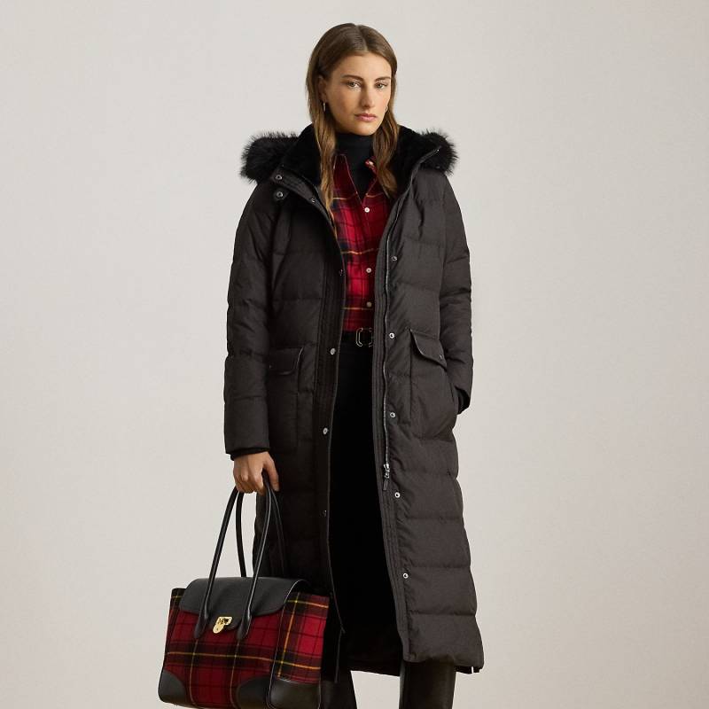 Maxi-Daunenmantel mit Kunstpelzbesatz von Lauren