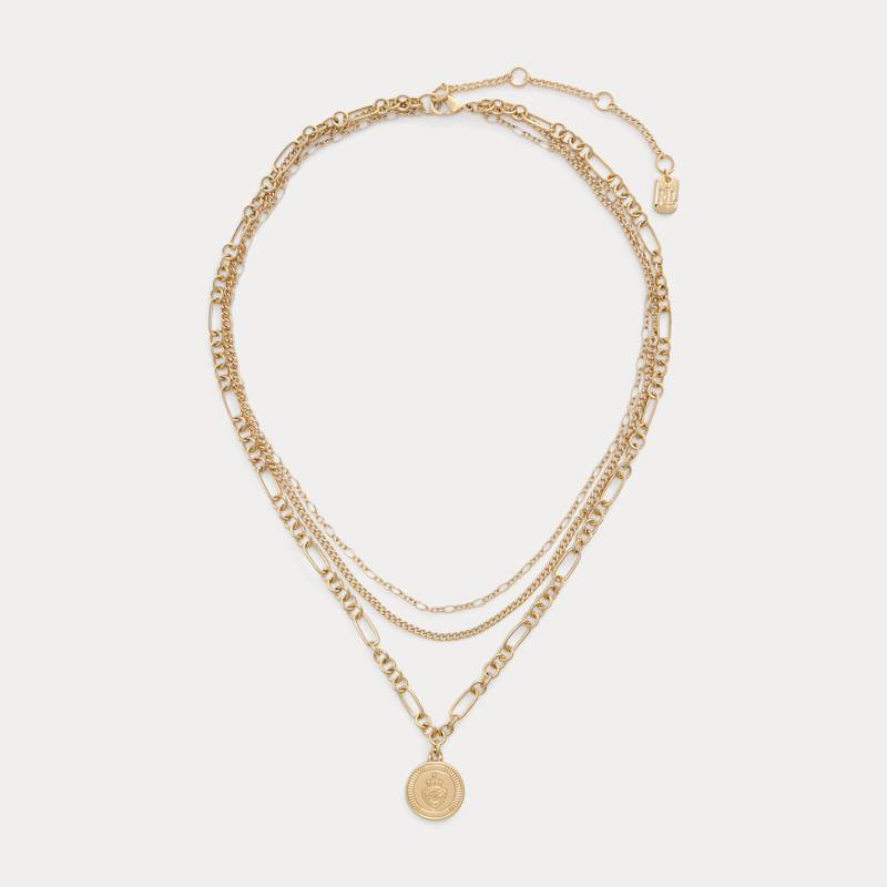 Mehrlagige Halskette mit Logo-Anhänger von Lauren