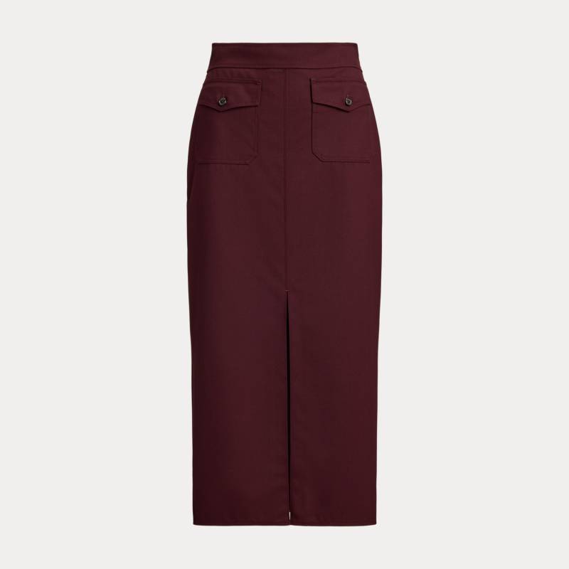 Midi-Bleistiftrock aus Wolltwill von Lauren