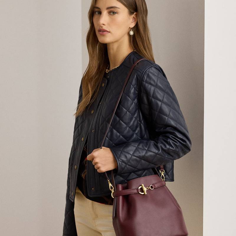 Mittelgroße Leder-Beuteltasche Blaike von Lauren