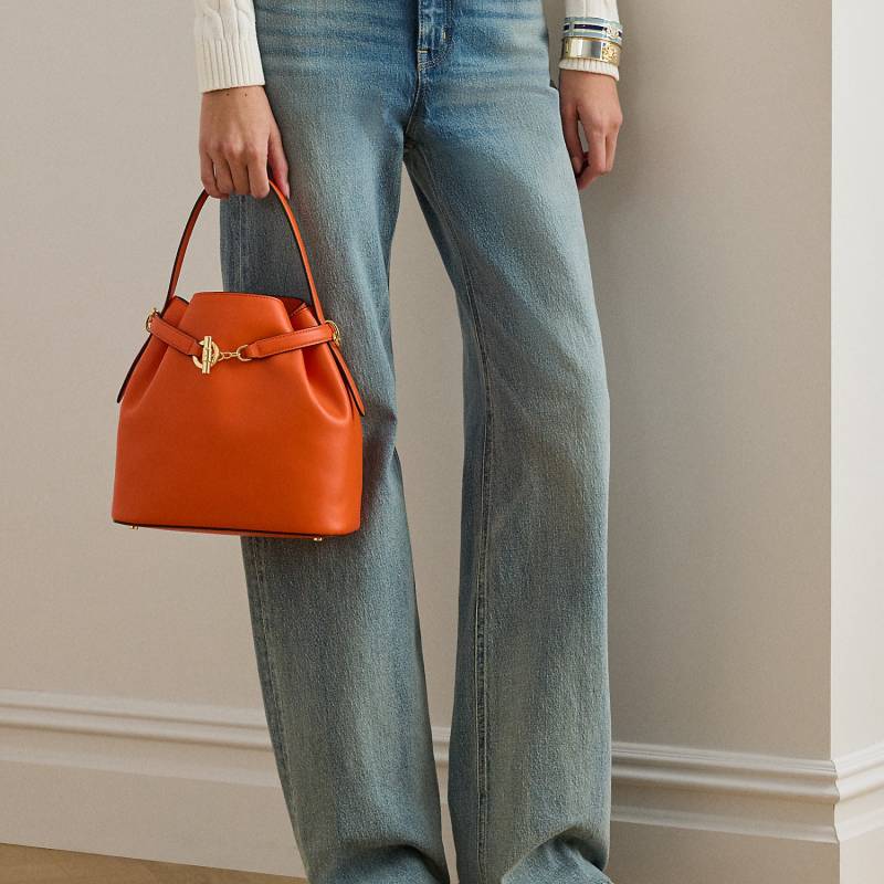 Mittelgroße Leder-Beuteltasche Blaike von Lauren