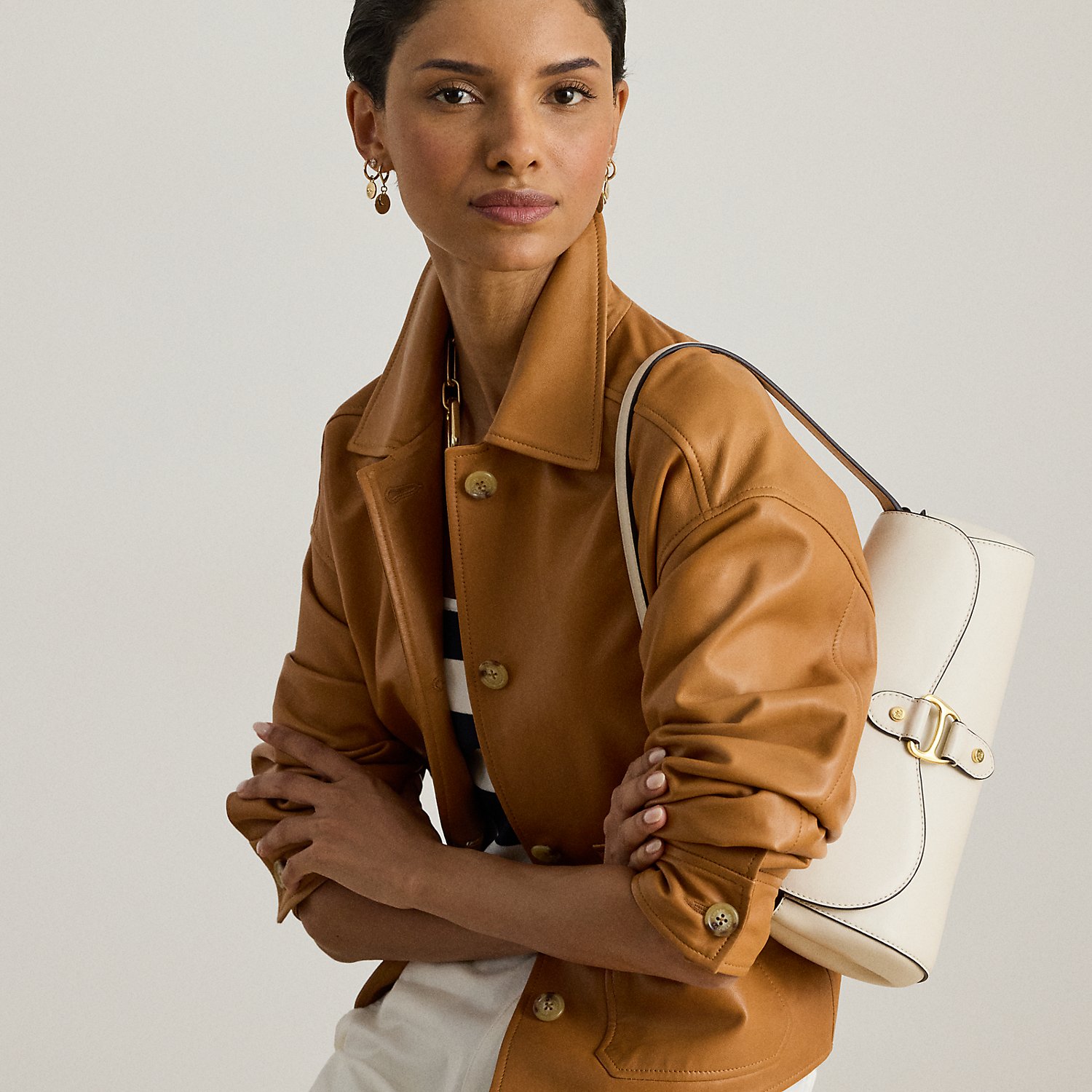 Mittelgroße Ledertasche Tasha von Lauren