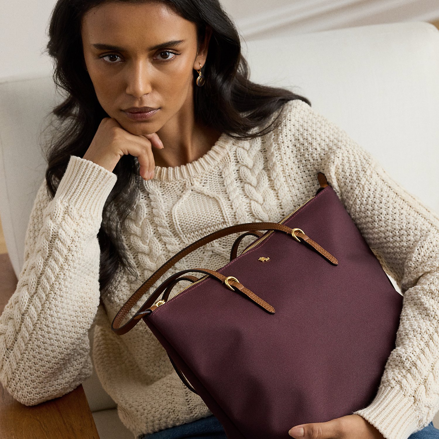 Mittelgroße Nylon-Tragetasche Keaton von Lauren