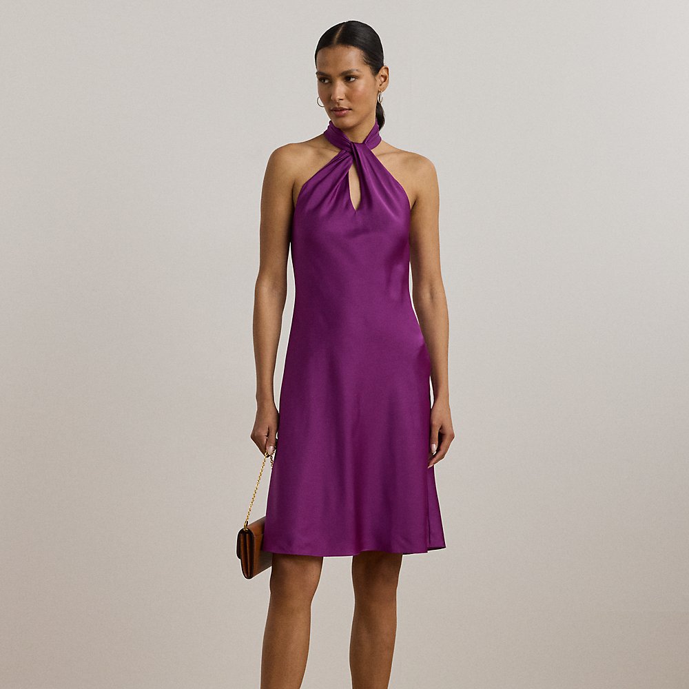 Neckholder-Cocktailkleid aus Charmeuse Neckholder-Cocktailkleid aus Charmeuse von Lauren