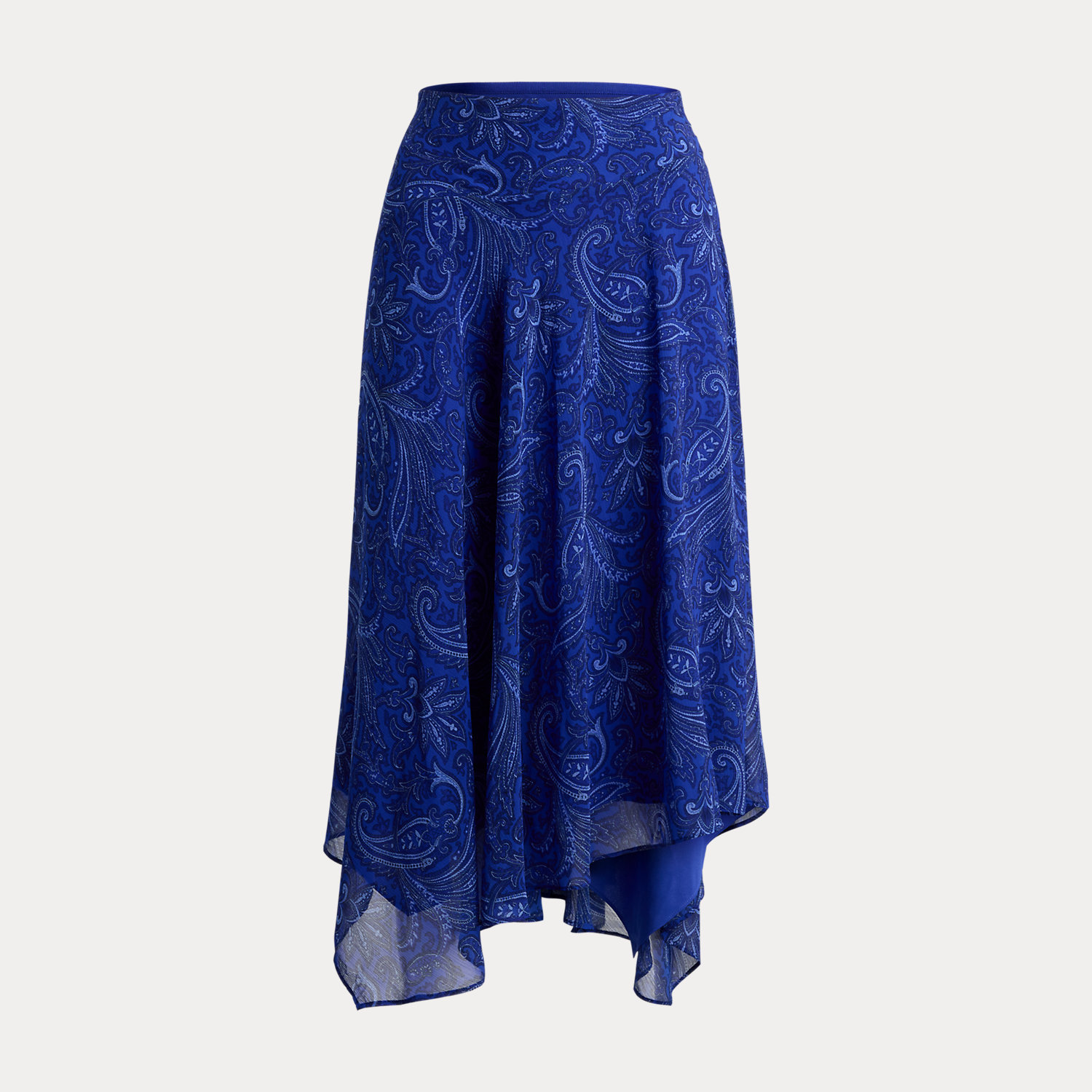 Paisley-Georgette-Zipfelsaumrock von Lauren