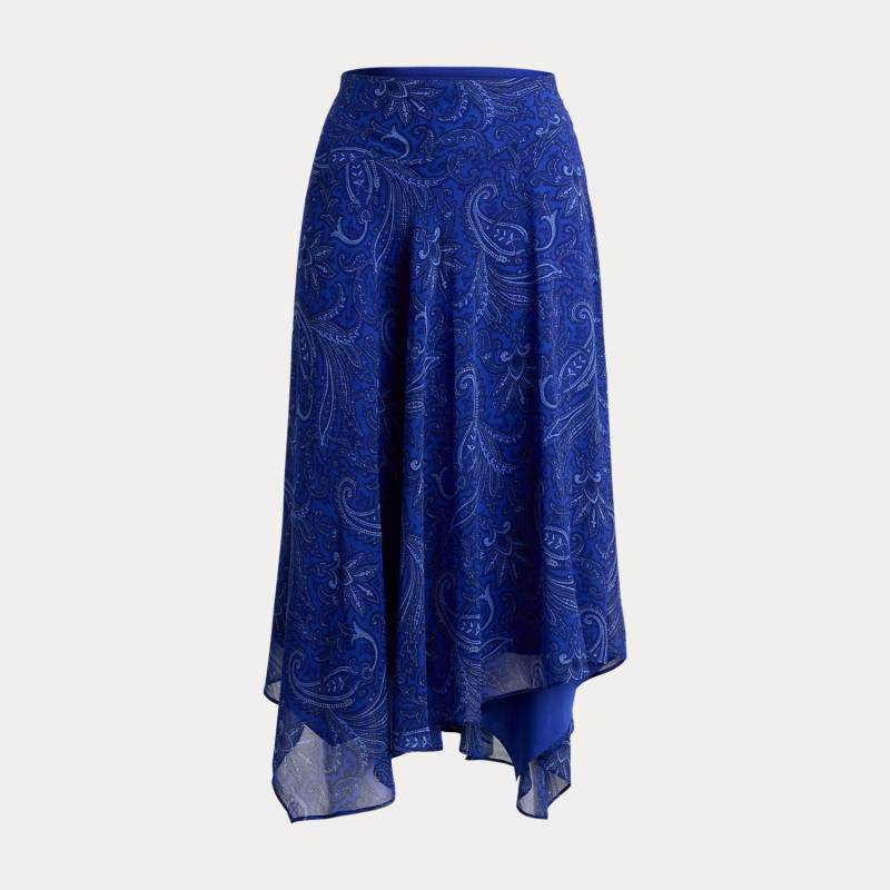 Paisley-Georgette-Zipfelsaumrock von Lauren