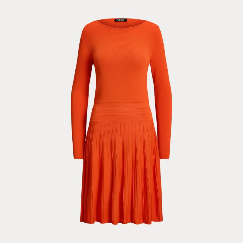 Plisseekleid mit U-Boot-Ausschnitt von Lauren