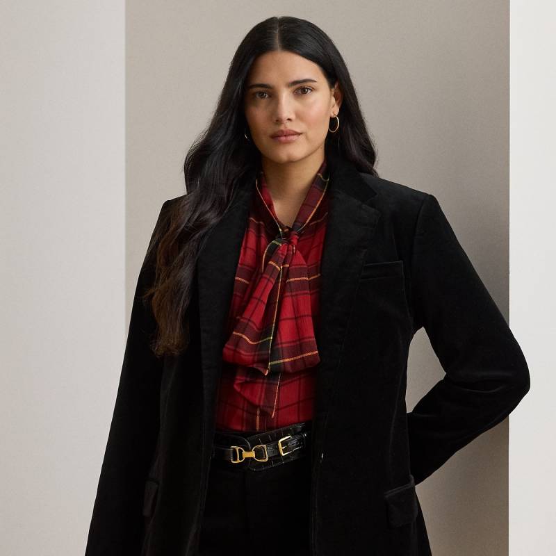 Plus Größen - Blazer aus Stretchsamt von Lauren