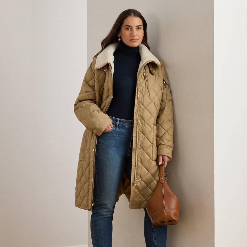 Plus Größen - Daunenmantel mit Rautensteppung von Lauren