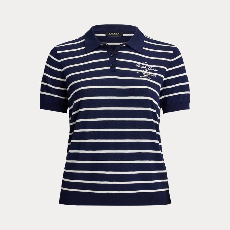 Plus Größen - Gestreifter Polo-Pullover mit Baumwolle Plus Größen - Gestreifter Polo-Pullover mit Baumwolle von Lauren
