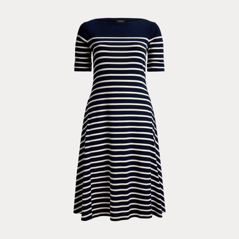 Plus Größen - Gestreiftes Midi-Rippenstrickkleid von Lauren