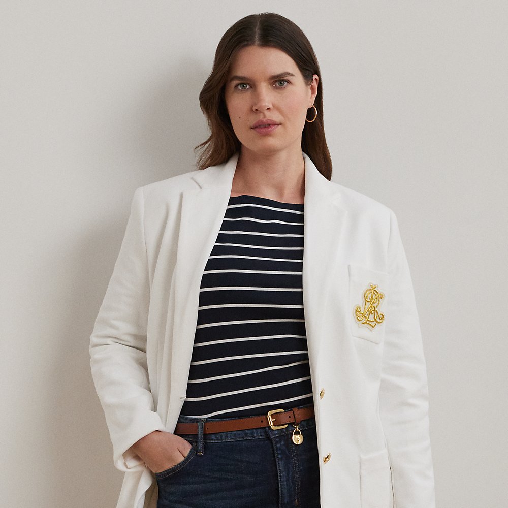 Plus Größen - Jacquardblazer mit Bouillonstickerei Plus Größen - Jacquardblazer mit Bouillonstickerei von Lauren